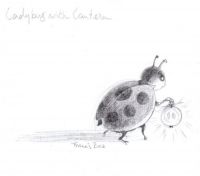 Ladybug with berry-lantern